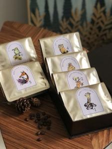 The coffees featured in the 6 Beans of Christmas box