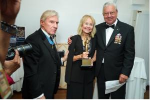 Medal of Honor Recipient, Paul Bucha, Pat Deshong, CMSgt Ret. Ed Schloeman (Photo Credit: Sean Zanni/PMC)