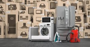 Household items including appliances and small electronics that were returned to a store and are now for sale on StoreReturns.com