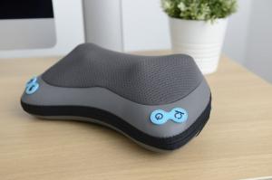 The Bean Massage Pillow is an electric shiatsu cushion with 3D rotation nodes, plus a heat feature to melt away stress and tension in the office, at home, and even in cars.