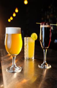 Cocktails created by Dan Rook with an exclusive brew for the pop-up created by head brewer, Erik Inda