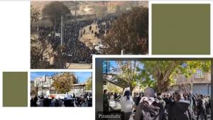 Another intense round of protests took place in Piranshahr, where a large crowd gathered for the funeral of Karavan Ghaderi another civilian murdered by security forces. Protesters chanted anti-regime slogans and called for regime change.