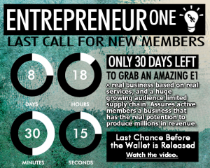 Entrepreneur One Ultimate limited membership that earns lifetime residual