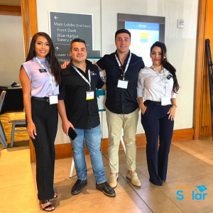 (Pictures left to right) Tatiana, Juan, Fabio, and Vilma attending a Solar expo in Tampa