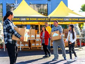 The Turkey Giveway was held the Saturday before Thanksgiving and provided 300 turkeys to help families enjoy a classic Thanksgiving dinner.