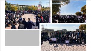 On Monday morning, students at Tehran University and the National University in Tehran held a gathering to protest the arrests of and suspensions against their classmates imposed by authorities to create a climate of fear among the students.