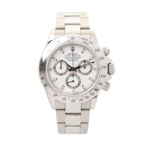 Rolex Cosmograph Daytona wristwatch, Ref. 116520, circa 2009, with a stainless-steel case on a stainless-steel oyster band, complete with box and papers (CA$26,550).