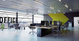 An empty office.