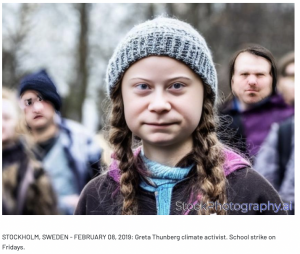 AI Generated image of Greta Thunberg at a rally.