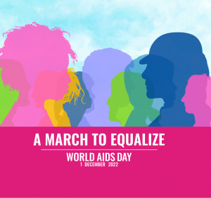 A poster for A March to Equalize, taking place in Toronto on World AIDS Day, December 1.
