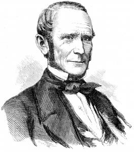 Line drawing of Enoch Train in 1855