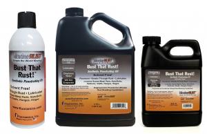 Bust That Rust aerosol and new 946 ml (32 fl oz quart) and 3.78 L (128 fl oz gallon) jugs