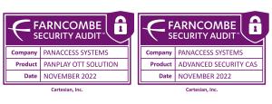 The two marks earned by Panaccess Systems GmbH by completing Cartesian's Farncombe Security Audit