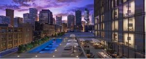 Roof top pool and deck at the new Le Meridien Hotel in Melbourne