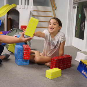 CTC client using cardboard blocks