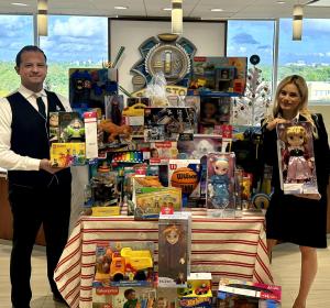 Toys collected by staff and students of the Church of Scientology Miami for underserved local children