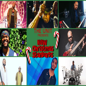 Individual photos of The Unit band members for "New Christmas Standards" digital holiday album cover