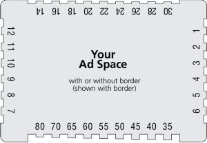 Ad Space on Paint Thickness Gauge with No Border and Mil Scale and No Border