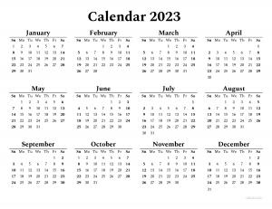 2023 calendar by colomio.com