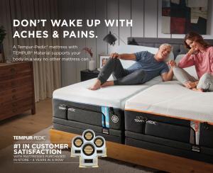 Tempur-Pedic bed helps aches & pains 