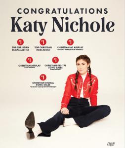 Katy Nichole tops six Billboard Year in Music, the No. 1s issue radio and sales categories. 