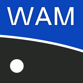 WAM product logo in full color