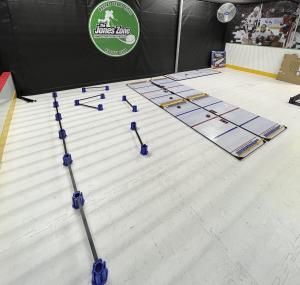 Dallas Stars Elite Hockey Club Players use the SuperDeker Advanced Hockey Training System for stickhandling training.