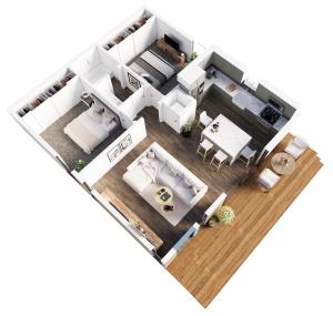 2 Bedroom ADU Floorplan