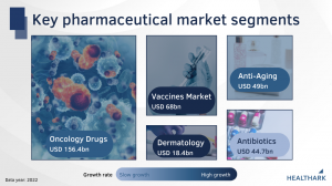 Key pharmaceutical segments and their market sizes