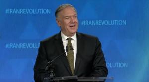 Former Secretary of State Mike Pompeo: I want to begin by recognizing president-elect Maryam Rajavi and her leadership of the National Council of Resistance of Iran which is laying the groundwork for a free sovereign and democratic republic in Iran.