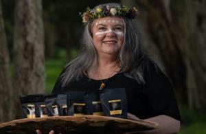 Wiradjuri woman,  and Chocolate on Purpose founder, Fiona Harrison, Australia’s first Indigenous hand made chocolate infused with native botanicals