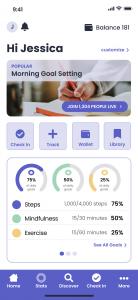 The Dragonfly app home screen. This app, scheduled for a 2023 release, will be the world’s first tech-integrated, virtual wellness companion that will give users data ownership, personalized insights to overall better wellness, and passive revenue generat