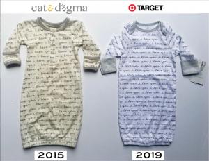 Cat & Dogma Infant Clothing Design, Jury Found Copyright Infringement by Target