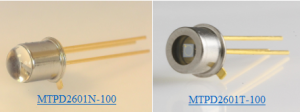 Marktech MTPD2601T-100 InGaAs MTPD2601N-100 parts  are our latest 2.6µm InGaAs photodiode  detectors in a hermetic TO-46 metal can package.packages