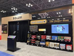 A photo of the SOLUM booth during the NRF 2022