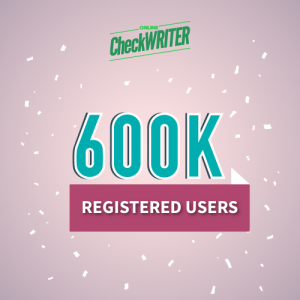 OnlineCheckWriter.com Celebrates 600,000 Registered users