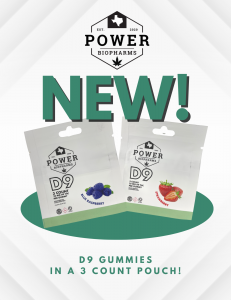 Power Biopharms 3 count D9 gummy pouch