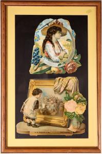 One of the star lots of Session 1 is lot 1093: a pair of advertising die cuts for businesses in Colorado from the 1890s, framed (est. $100-$500).