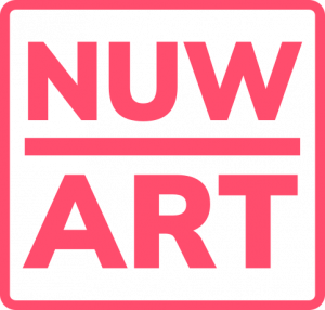 Logo for Nuwart, the platform that allows you to buy art pieces from major artists collectively.