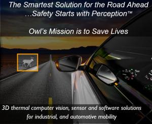 The world’s only Monocular 3D Thermal Ranging Solution, the Thermal Ranger platform not only enables cars to see at night, it also enables the vehicle to know how far away the living object is and what it is.
