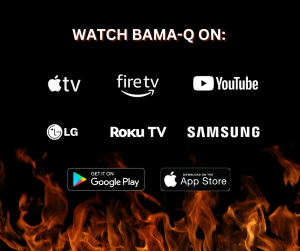 Bama-Q can be watched on a variety of platforms, including Apple TV, Google Play, Samsung, LG, Roku, Youtube, and Amazon Fire TV