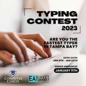 Computer Coach and EA Direct Connect Fastest Typer Contest