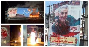 Iran’s ruling theocracy has announced a week-long memorial for its terror mastermind, Qassem Soleimani. His statues, symbols, and banners are being repeatedly burned or damaged by Iranian protesters as they defy the ruling theocracy and genocidal regime.