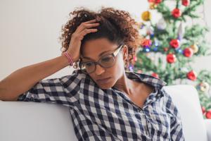woman during the holidays feeling lonely