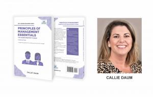 3D image of Principles of Management Essentials; Callie Daum, author of Principles of Management Essentials