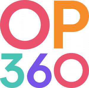 new colorful OP360 rebranded logo