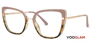 Pink tortoise shell eyeglasses