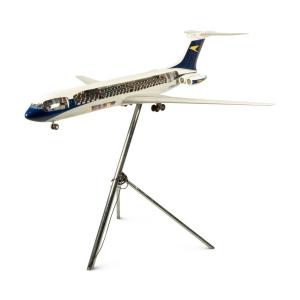 Cutaway model of a 1962 Vickers VC-10 BOAC (later renamed British Air) jet plane, one of only two known to exist, made by Walkers Westway in England (est. CA$9,000-$12,000).