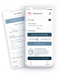 Homepage for Rene travel insurance app