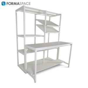 Adjustable Angled Shelves Packing Station